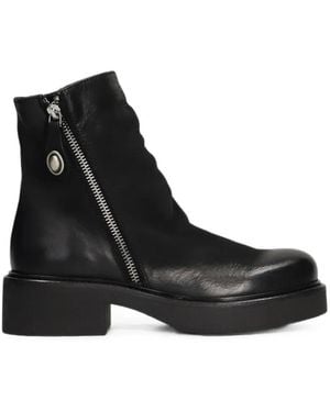 METISSE Side-Zip Chunky-Sole Boots - Black