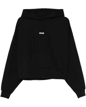 MSGM Haut À Détail De Logo - Noir