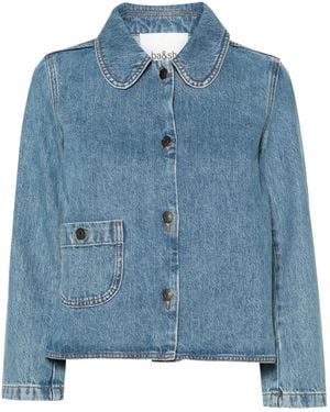 Ba&sh Tiny Denim Jacket - Blue