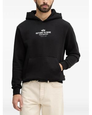 Alpha Industries Return To Base Hoodie - Black