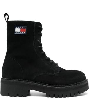 Tommy Hilfiger Suède Laarzen - Zwart