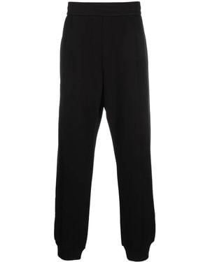Versace Logo-Embroidered Track Trousers - Black