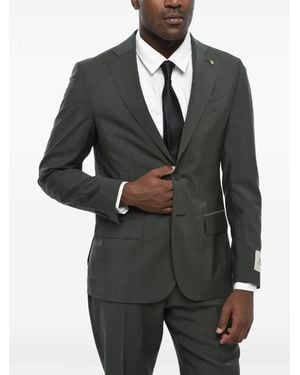 Corneliani Single-Breasted Flap-Pocket Suit - Black