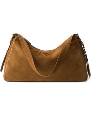 Prada Borsa Tote Aimèe Grande - Marrone