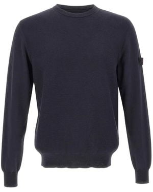 Peuterey Logo-Patch Crew-Neck Sweatshirt - Blue