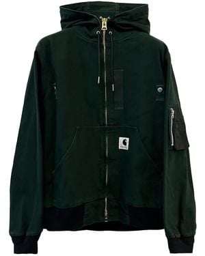Sacai Hooded Sweater - Black