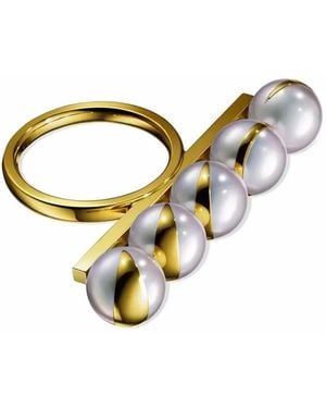 Tasaki Balance Eclipse 18Kt Geelgouden Ring - Wit