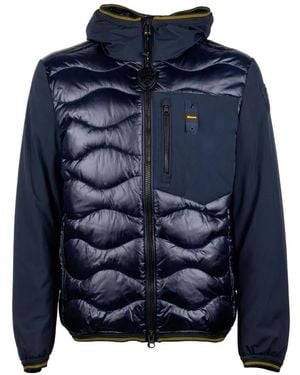 Blauer Quilted Hooded Jacket - Blue