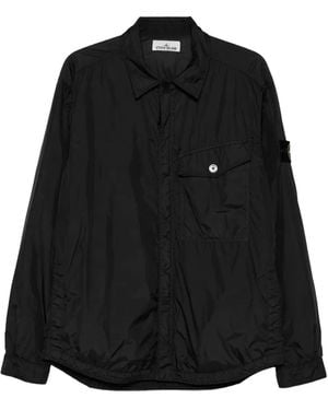 Stone Island Flap-Pocket Shirt Jacket - Black