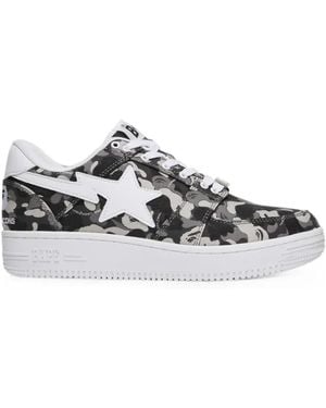A Bathing Ape X Comme Des Garçons Camouflage-Print Trainers - White