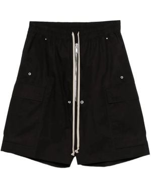 Rick Owens Drawstring Zip-Up Shorts - Black
