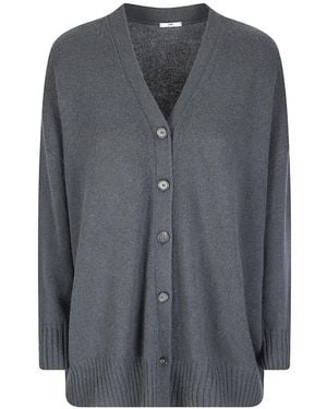 #MSM V-Neck Button-Up Cardigan - Grey