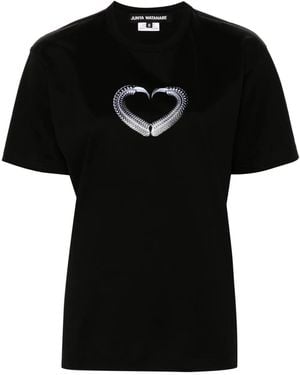 Junya Watanabe グラフィック Tシャツ - ブラック