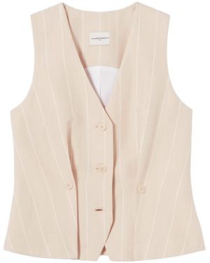 Claudie Pierlot V-Neck Waistcoat - Natural