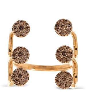 Stefere 18K Rose Diamond Ring - Metallic