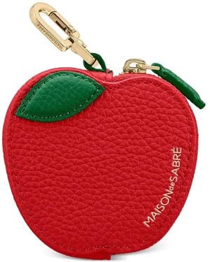 Maison De Sabre Monedero con charm Apple - Rojo