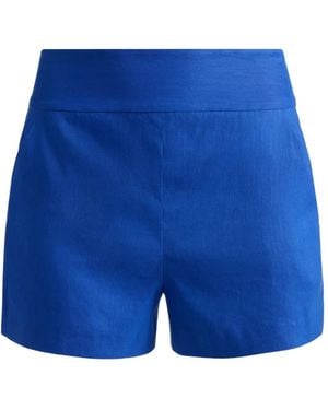Alice + Olivia Pantalones Cortos Donald De Talle Alto - Azul