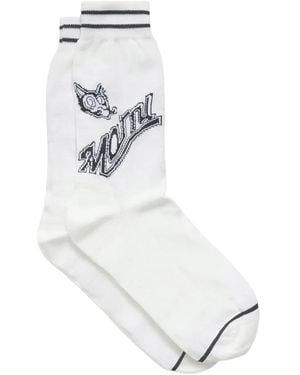 Marni Embroidered-Logo Socks - White