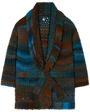 Alanui Kauai Shades Belted Cardigan - Blue