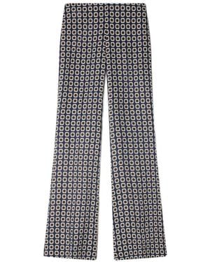 Sandro Floral-Print Flowy Pants - White