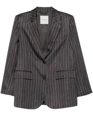 ERMANNO FIRENZE ストライプ ジャケット - グレー