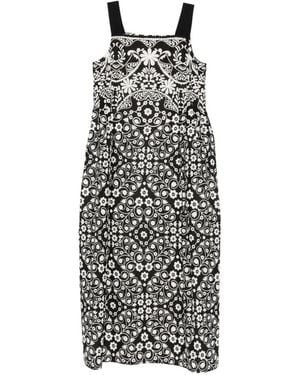 Weekend by Maxmara Floral-Print Sleeveless Midi Dress - White
