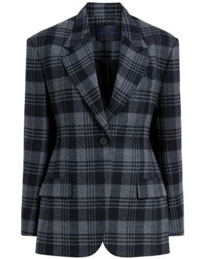 Proenza Schouler Checked Wool Blazer - Black