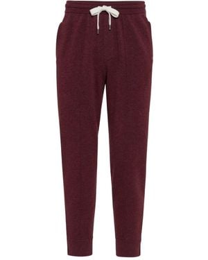 Brunello Cucinelli Drawstring Track Trousers - Purple