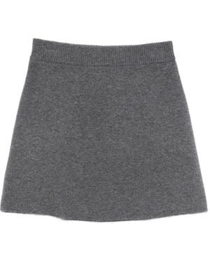 Lisa Yang Ribgebreide Rok - Grijs