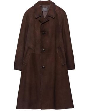 Prada Suede Coat - Brown