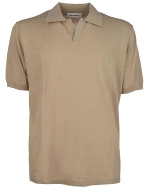 PAOLO RAGAZZINI Polo En Maille Fine À Manches Courtes - Natural