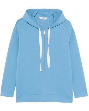 Max Mara Max Mara Cotton Zipped Hoodie - Blue