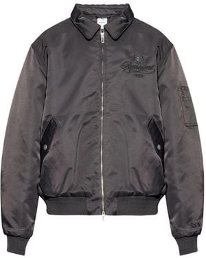 PUMA X Represent Logo-embroidered Bomber Jacket - Gray