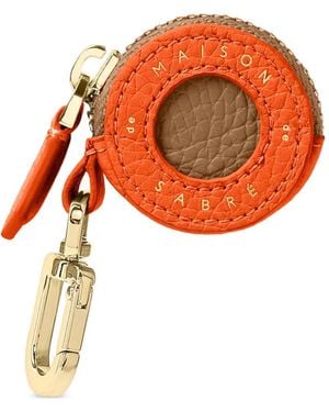 Maison De Sabre Leather Air Tag Charm - Orange