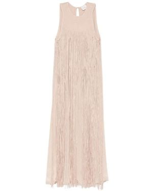 Alysi Fringed Maxi Dress - White