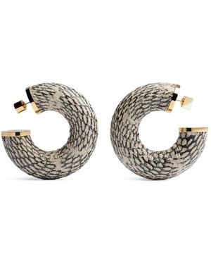 Jacquemus Creolen Mit Python-Effekt - Mettallic