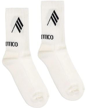 The Attico Logo Socks - White