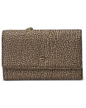 Borbonese Medium Classica Flap Wallet - Brown