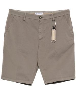 Manuel Ritz Logo-Tag Chino Shorts - Grey
