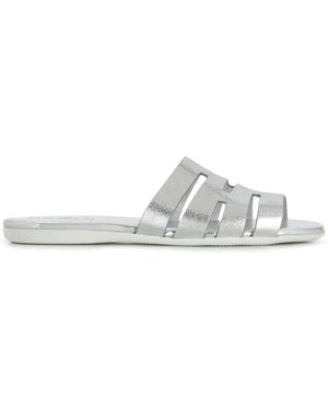 Hogan Flat Metallic Sandals