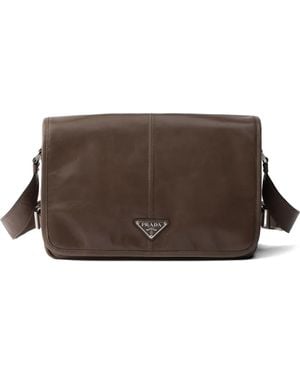 Prada Leather Shoulder Bag - Brown