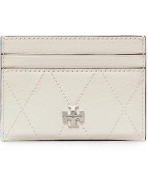 Tory Burch Charlie Quilted Card Case - Natural
