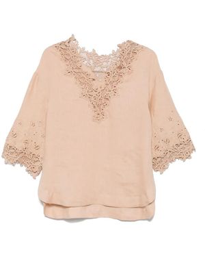 Ermanno Scervino リネン ブラウス - ナチュラル