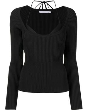 Jonathan Simkhai Core Jayline Layered Top - Black