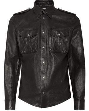 DSquared² レザー シャツ - ブラック
