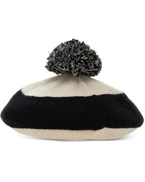 Margaret Howell Cashmere Pom-Pom Beret - Black