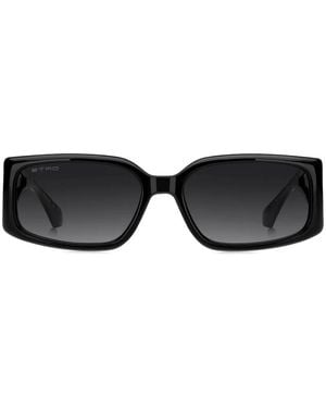 Etro Logo Rectangle Sunglasses - Black