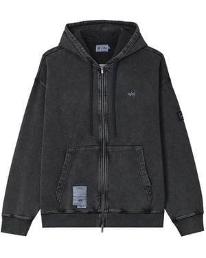 Izzue Sudadera Con Capucha Y Cremallera - Negro