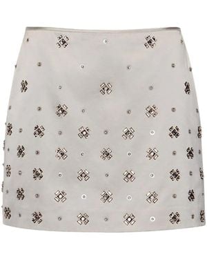 Veronica Beard Verzierter Olenna Minirock - Grau