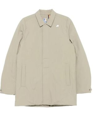 K-Way Collared Padded Coat - Natural